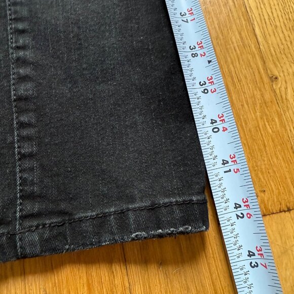 Rockstar Original Size 34 Mens Oscar Black Knee Slit 5 Pocket Straight Fit Jeans - Picture 5 of 15